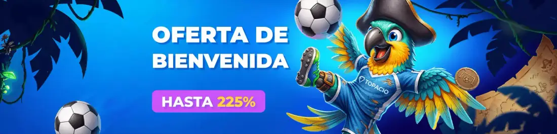 Oferta de bienvenida deportiva de Topacio Bet